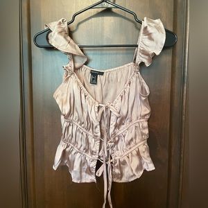 Forever 21 Champagne Satin Tank Top